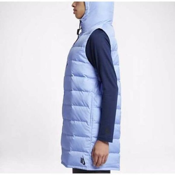 NEW Women's Small NIKE The NikeLab Essentials Padded Vest Blue 848739-438 - Picture 5 of 6